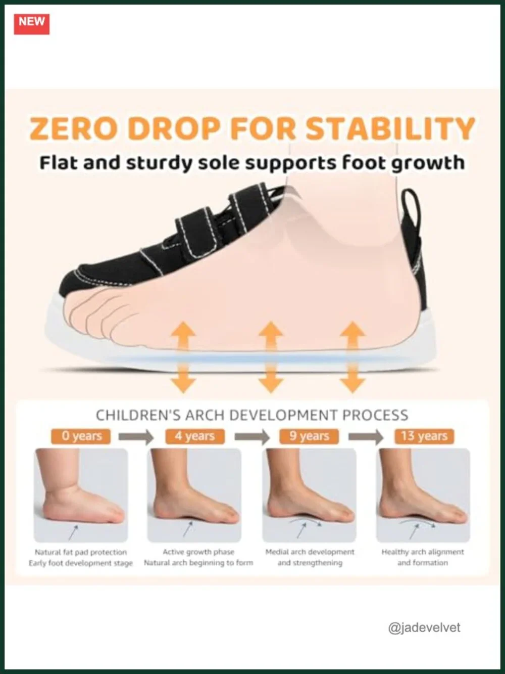 Toddler Classic Retro Wide Toe Box Sneakers, Hook & Loop, Zero Drop Sole